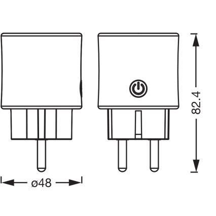Osram - Розумна розетка SMART+ MATTER SCHUKO 2300W/230V/10A Wi-Fi біла