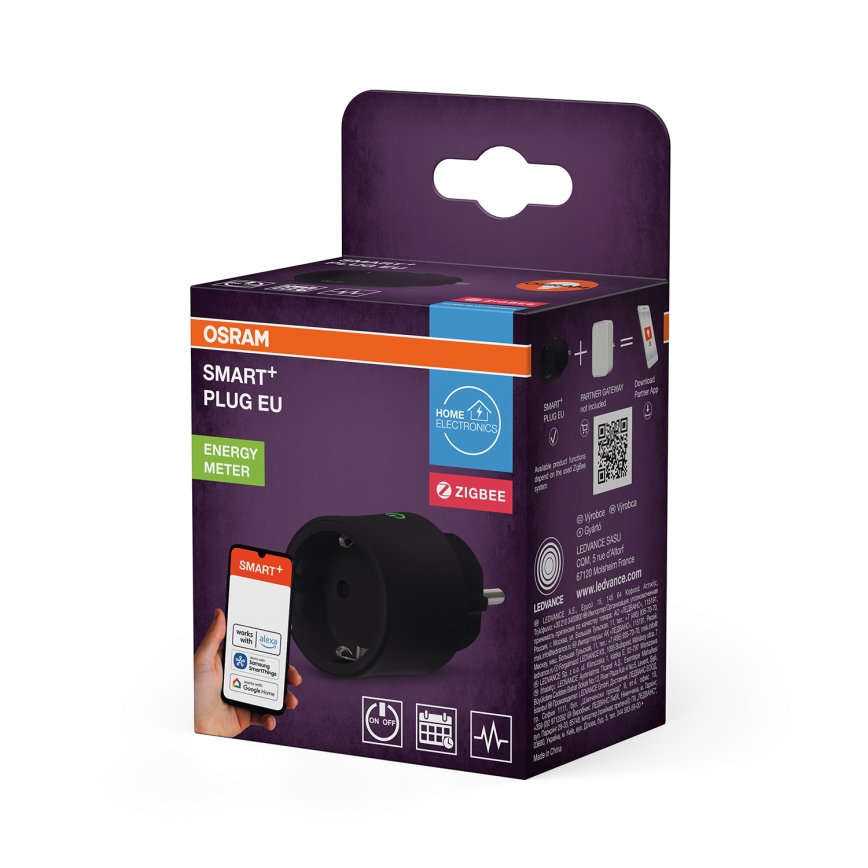 Osram - Розумна розетка SMART+ SCHUKO 2300W/230V/10A чорна