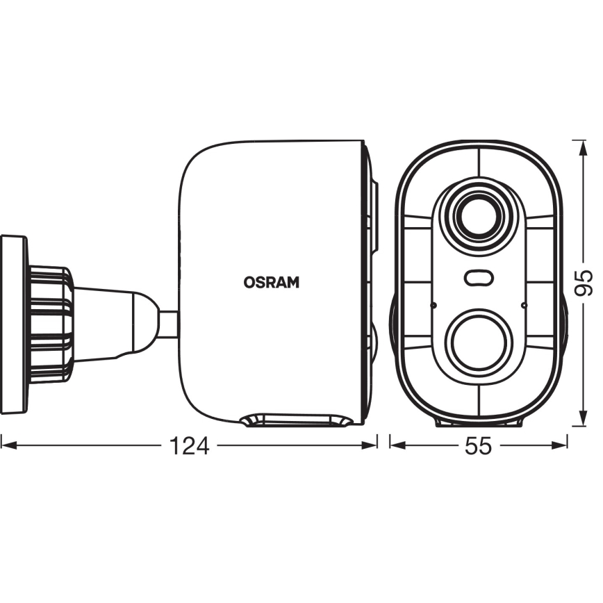 Osram - Розумна сонячна камера з датчиком 2K SMART+ 5V 5200 mAh IP66 Wi-Fi