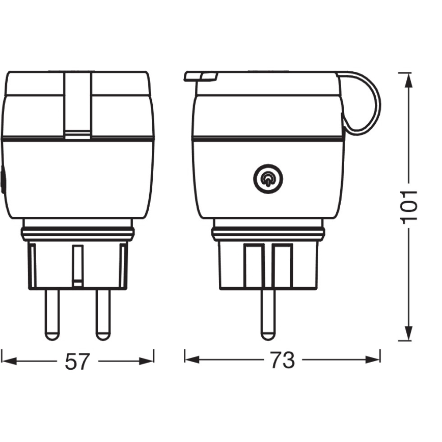 Osram - Розумна зовнішня розетка SMART+ MATTER SCHUKO 3680W/230V/16A IP44 Wi-Fi