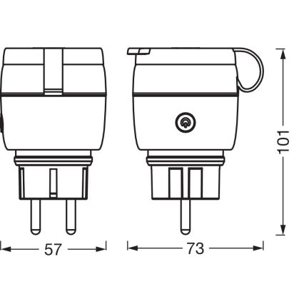 Osram - Розумна зовнішня розетка SMART+ SCHUKO 3680W/230V/16A IP44