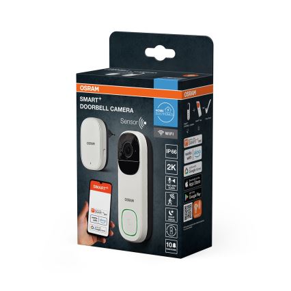 Osram - Розумний відеодзвінок із сенсором 2K SMART+ 230V IP66 Wi-Fi
