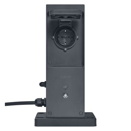 Osram - Розумний зовнішній стовпчик із 2 розетками SCHUKO та Wi-Fi повторювачем, IP44