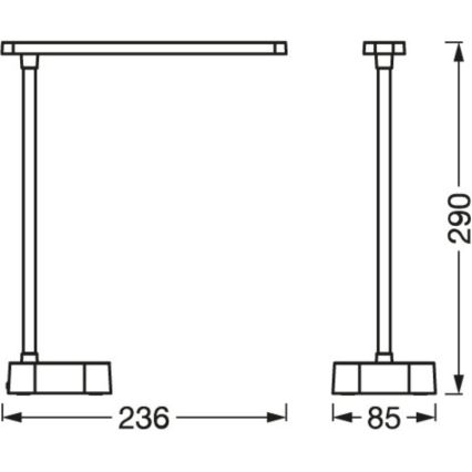 Osram - Сенсорная настольная лампа PANAN с регулировкой яркости LED/5,2W/5V 1200 mAh CRI 90