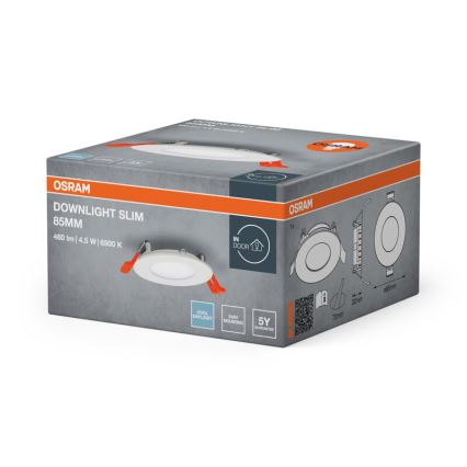 Osram - SLIM вбудований світильник LED/4,5W/230V 6500K