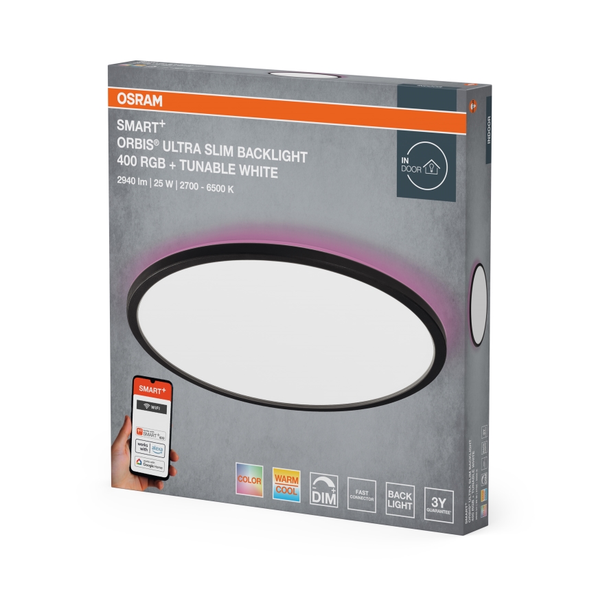 Osram - LED RGBW стельовий світильник SMART+ ORBIS, з регульованою яскравістю LED/25W/230V, діаметр 40 cm, 2700-6500K, Wi-Fi