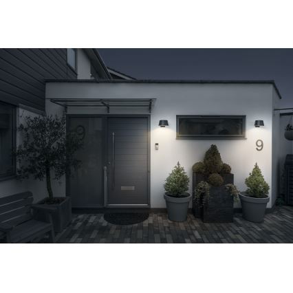 Osram - солнечный настенный LED-светильник с датчиком ENDURA STYLE LED/10,1W/4,2V 2000 mAh IP54 антрацит