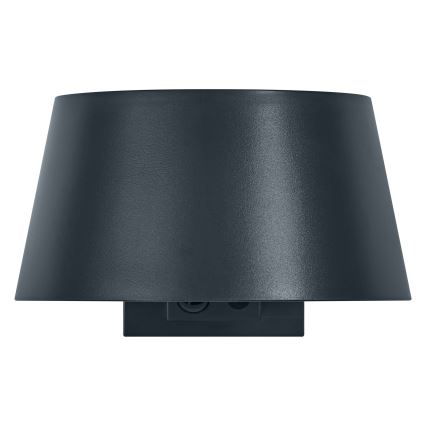 Osram - солнечный настенный LED-светильник с датчиком ENDURA STYLE LED/10,1W/4,2V 2000 mAh IP54 антрацит