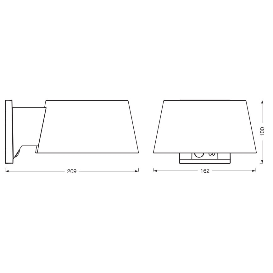 Osram - солнечный настенный LED-светильник с датчиком ENDURA STYLE LED/10,1W/4,2V 2000 mAh IP54 антрацит