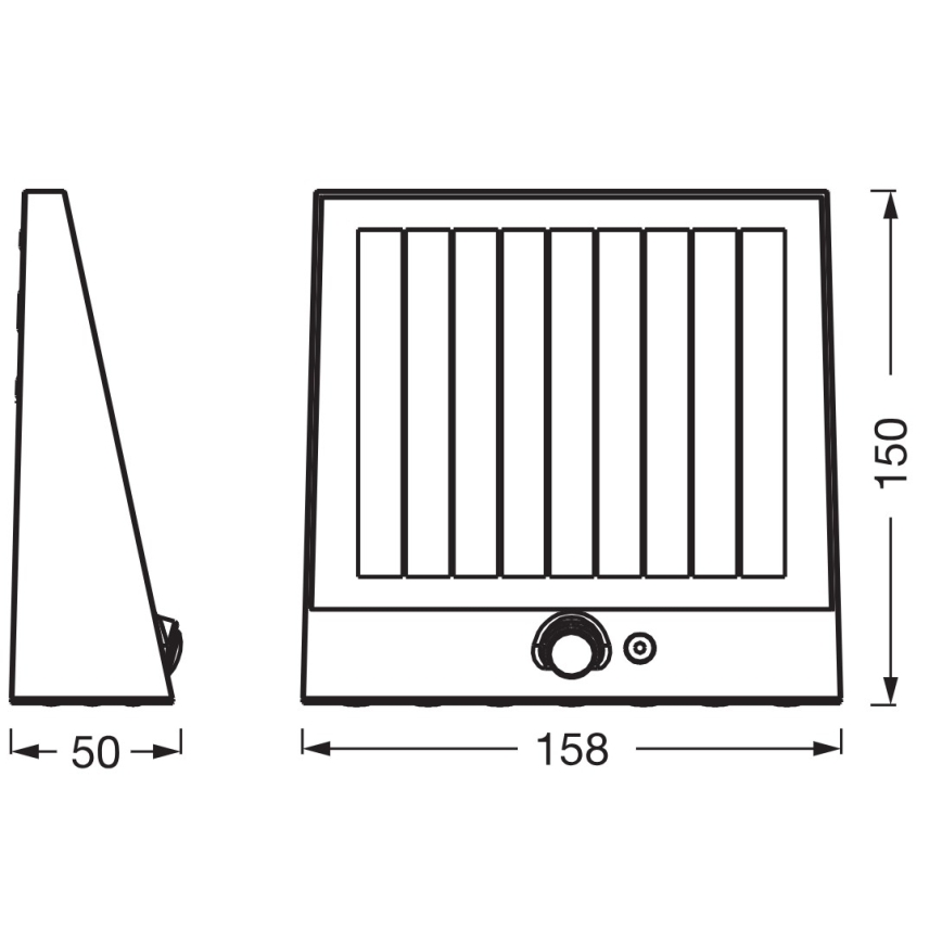 Osram - LED сонячний настінний світильник з датчиком ENDURA STYLE LED/10,2W/4,2V 2000 mAh IP54 антрацит