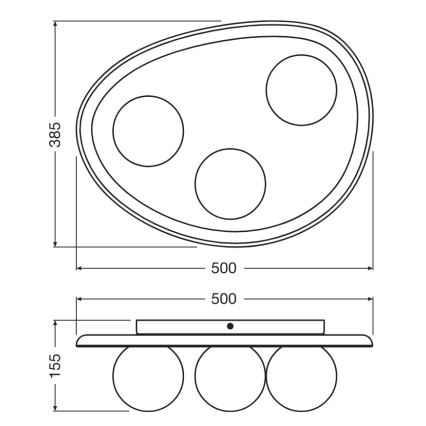 Osram - Стельовий світильник ACACIA NEST 3xG9/5W/230V акація