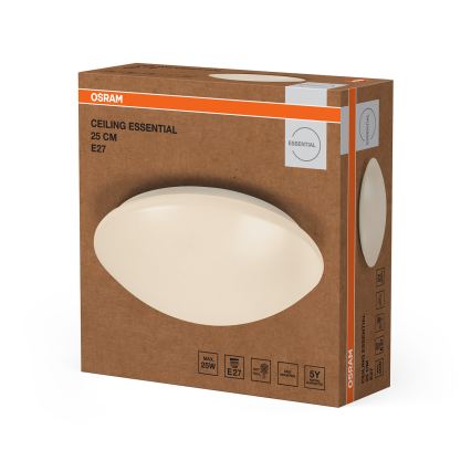 Osram - Стельовий світильник CEILING ESSENTIAL 1xE27/25W/230V, діаметр 25 см, білий