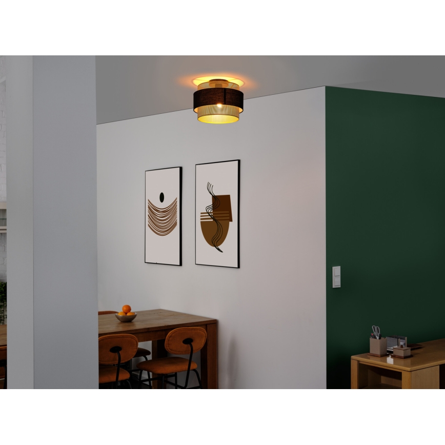 Osram - Стельовий світильник DECOR HORNET 1xE27/10W/230V діаметр 30 см чорний/золотий