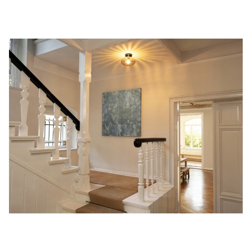 Osram - Стельовий світильник DECOR SMOKE 1xE27/12W/230V діаметр 28 см чорний/димчасто-сірий