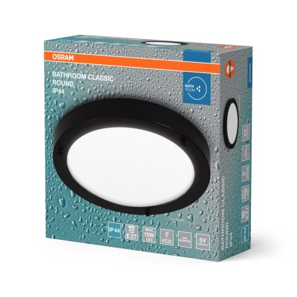 Osram - стельовий світильник для ванної кімнати BATHROOM CLASSIC, 1xE27/15W/230V, діаметр 31 см, IP44