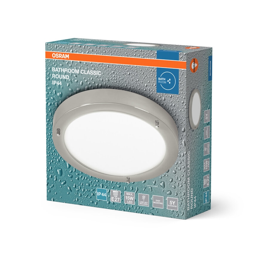Osram - Стельовий світильник для ванної кімнати BATHROOM CLASSIC 1xE27/15W/230V діаметр 31 см IP44