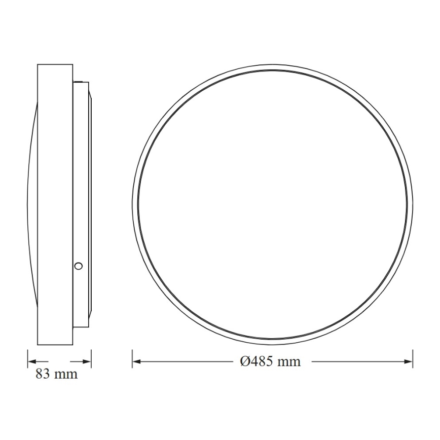 Osram - стельовий світильник LED CEILING LUXO, 36 Вт, 230 В, діаметр 49 см, білий