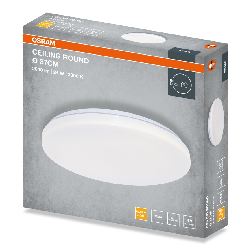 Osram - стельовий світильник LED ROUND, 24 Вт/230 В, діаметр 37 см
