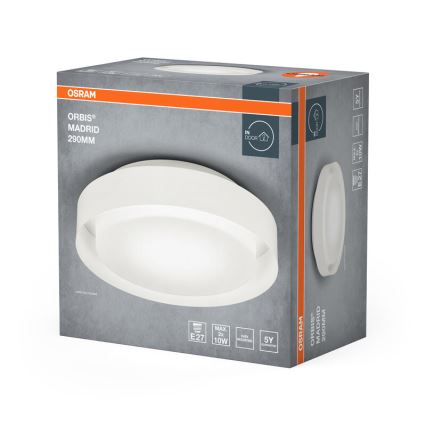 Osram - стельовий світильник ORBIS MADRID, 2xE27/10W/230V, діаметр 29 см, білий