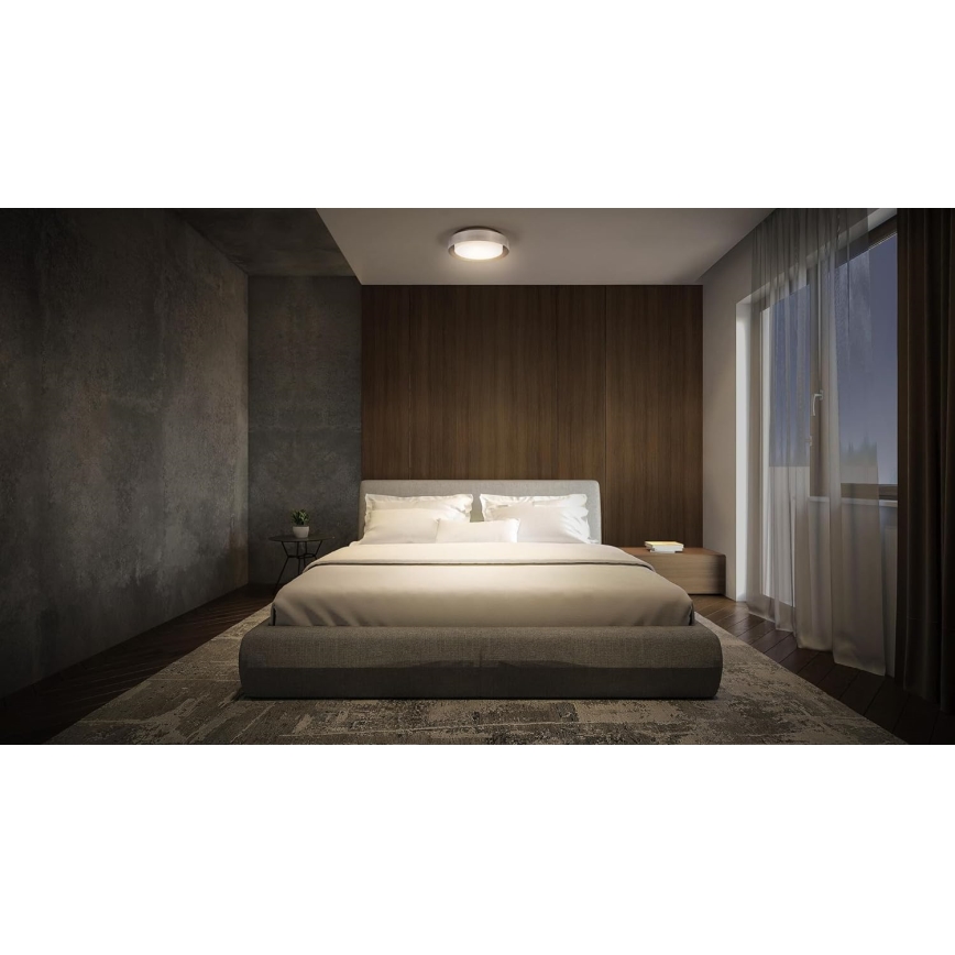 Osram - стельовий світильник ORBIS MADRID 2×E27/10 Вт/230 В, діам. 29 см, матовий хром