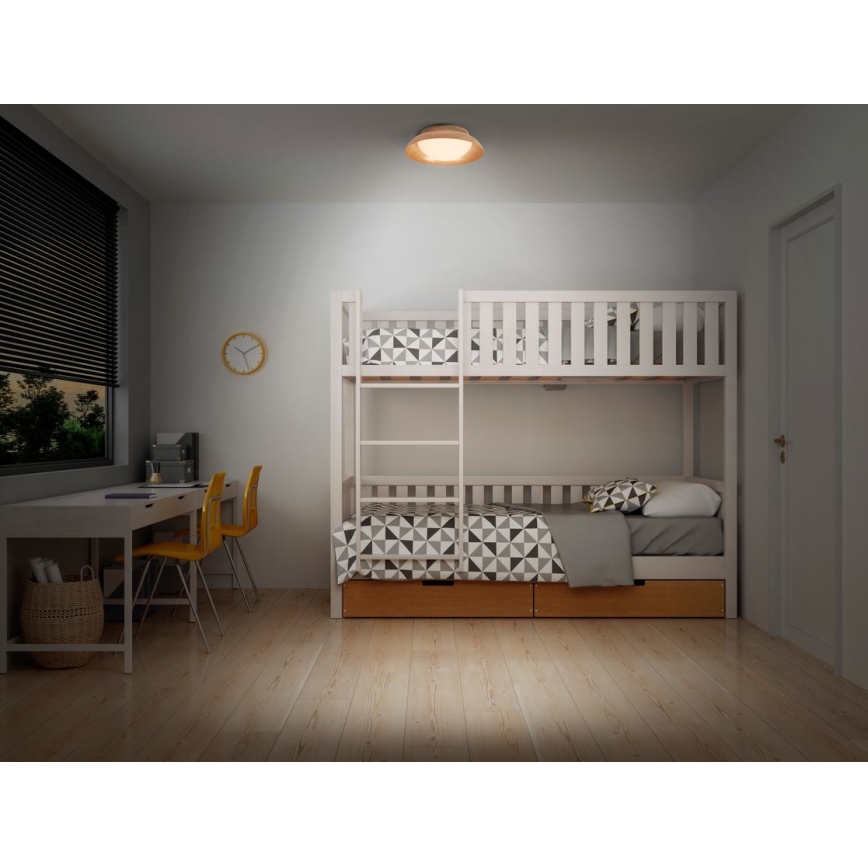 Osram - Стельовий світильник ORBIS MILAN 2xE27/10W/230V діам. 30,5 cm декор під дерево