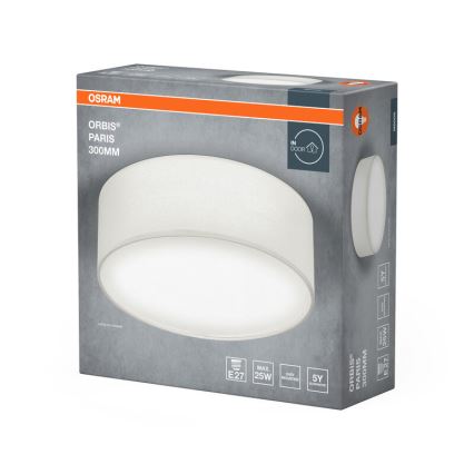 Osram - стельовий світильник ORBIS PARIS, 1xE27/25W/230V, діаметр 30 см, білий