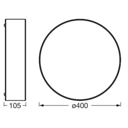 Osram - стельовий світильник ORBIS PARIS 2xE27/25W/230V, діаметр 40 см, коричневий