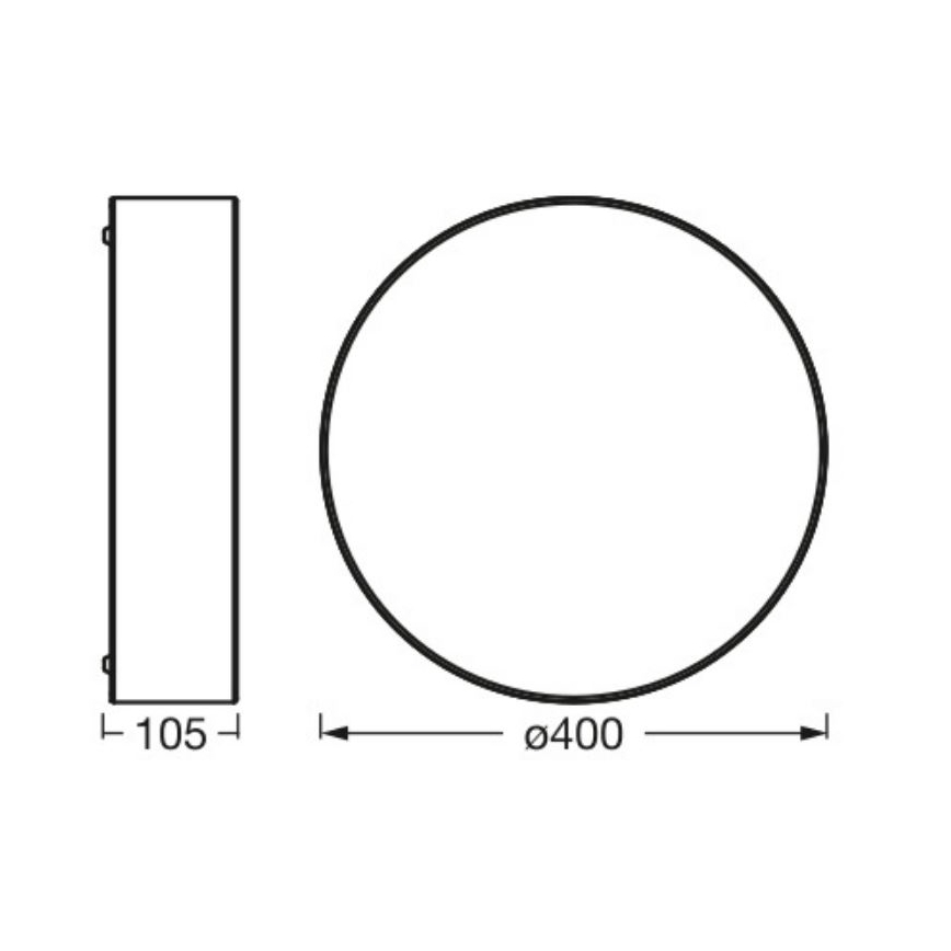 Осрам - Стельовий світильник ОРБІС ПАРІС 2xE27/25W/230V діаметр 40 см кремовий