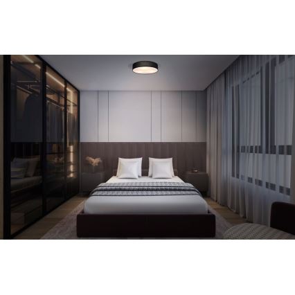 Osram - Стельовий світильник ORBIS PARIS 3xE27/25W/230V діам. 48 см чорний