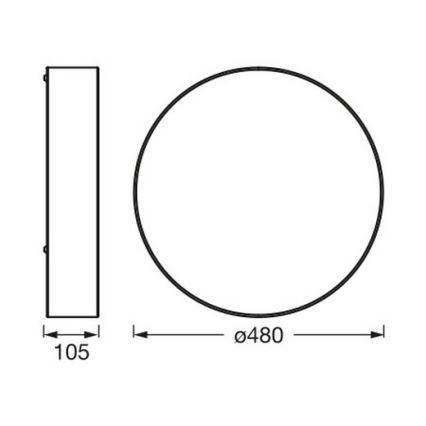 Осрам - стельовий світильник ОРБІС ПАРІС 3×E27/25Вт/230В, діаметр 48 см, кремовий
