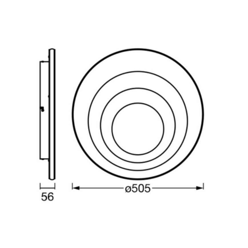 Osram - стельовий світильник ORBIS SPIRAL LED/42W/230V, діаметр 50,5 см