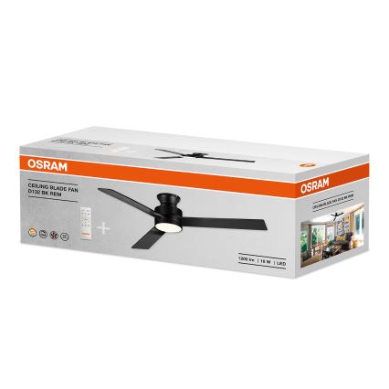 Osram - Затемнюваний LED стельовий вентилятор BLADE LED/18W/230V 3000/4000/6000K + пульт дистанційного керування