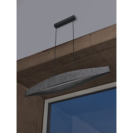 Osram - светодиодная люстра на тросе DECOR FLAT LED/23W/230V серая