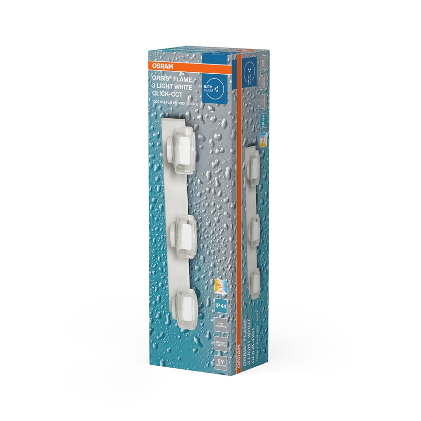 Osram - LED настенный светильник для ванной комнаты ORBIS FLAME 3xLED/5,5W/230V 3000/4000K IP44 белый