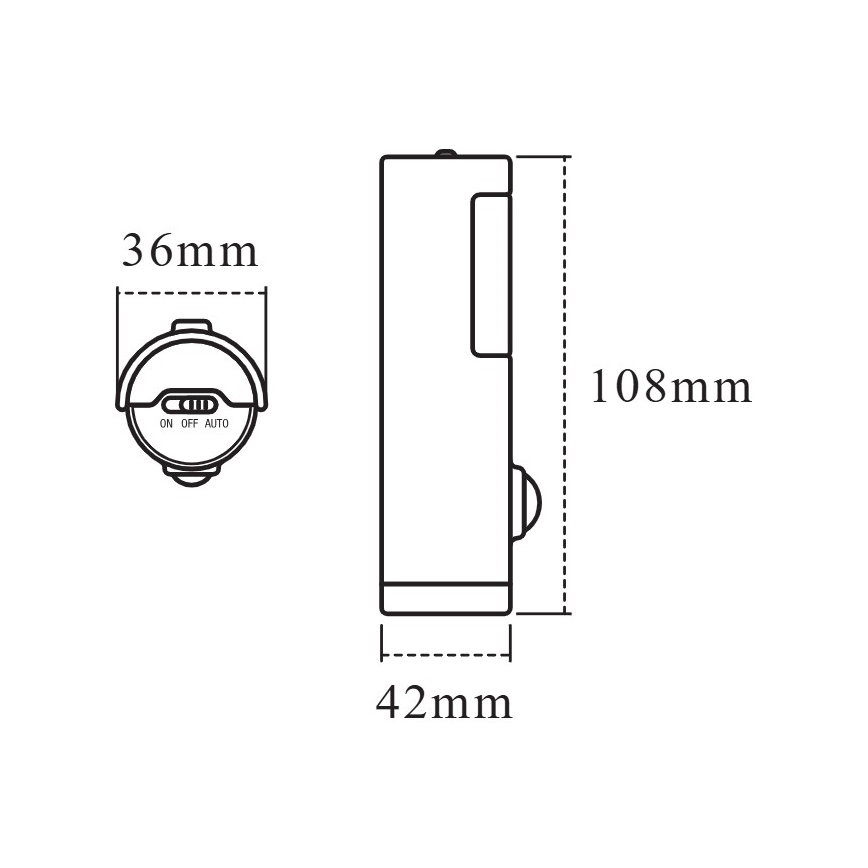 Osram - LED ориентационный светильник с датчиком NIGHTLUX LED/0,35W/3xAAA IP54 серебристый