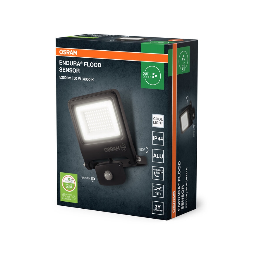 Osram - светодиодный прожектор с датчиком ENDURA LED, 50 Вт, 230 В, 4000 К, IP44