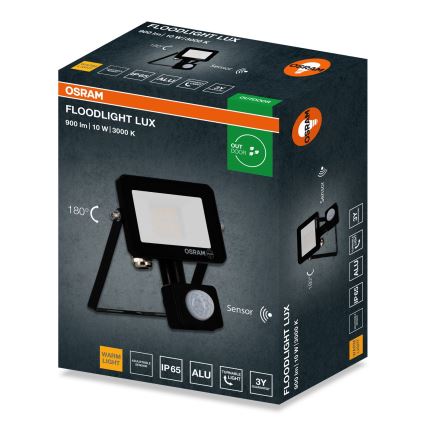 Osram - светодиодный прожектор с датчиком FLOODLIGHT LED/10W/230V 3000K IP65