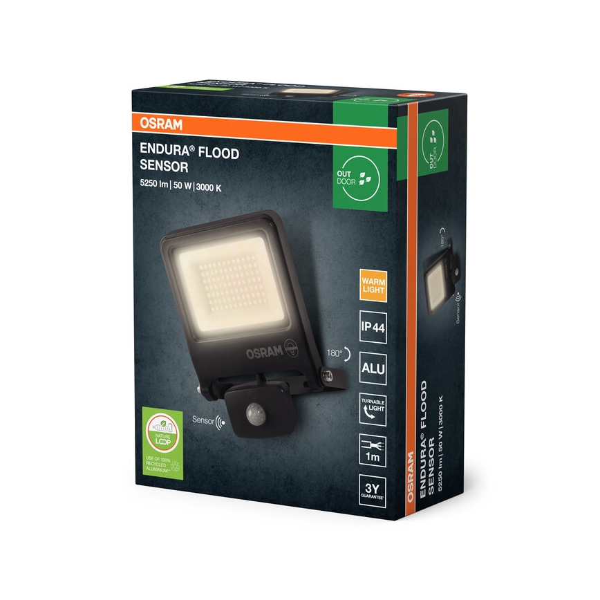 Osram - светодиодный прожектор с датчиком ENDURA LED/50W/230V 3000K IP44