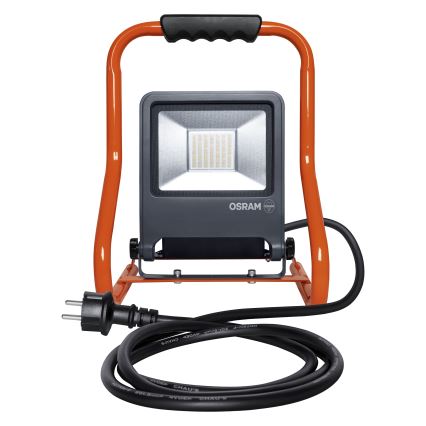 Osram - LED-прожектор с держателем и розетками R-STAND LED/50W/230V 4000K IP44 оранжевый/антрацит