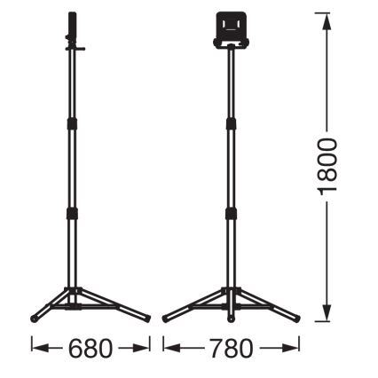 Osram - светодиодный прожектор со штативом TRIPOD LED/50W/230V 4000K IP65 оранжевый