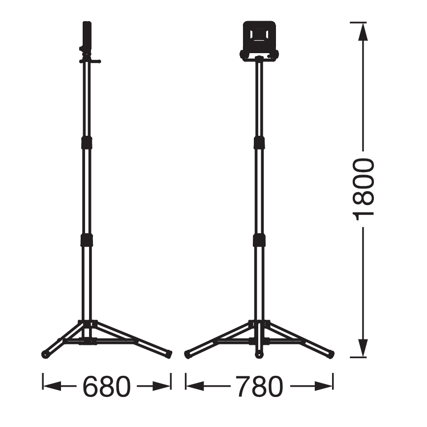 Osram - светодиодный прожектор со штативом TRIPOD LED/50W/230V 4000K IP65 оранжевый
