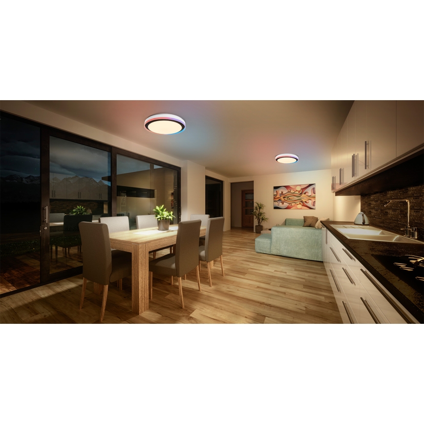 Osram - RGBW LED диммируемый потолочный светильник SMART+ MAGIC LED/38W/230V, диаметр 49 см, черный, 2700-6500K, Wi-Fi