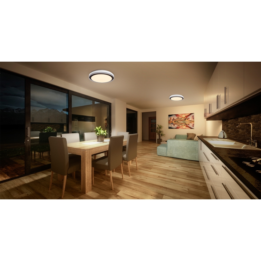 Osram - RGBW LED диммируемый потолочный светильник SMART+ MAGIC LED/38W/230V, диаметр 49 см, черный, 2700-6500K, Wi-Fi