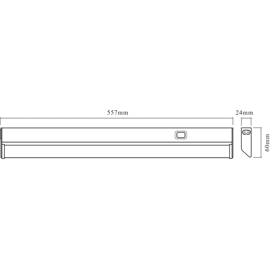 Osram - светодиодный светильник для установки под шкаф LINEAR LED/10W/230V 3000K 55,7 cm серебристый