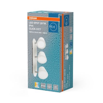 Osram - светодиодный точечный светильник для ванной комнаты SPOT 3xLED/7W/230V IP44 3000/4000K