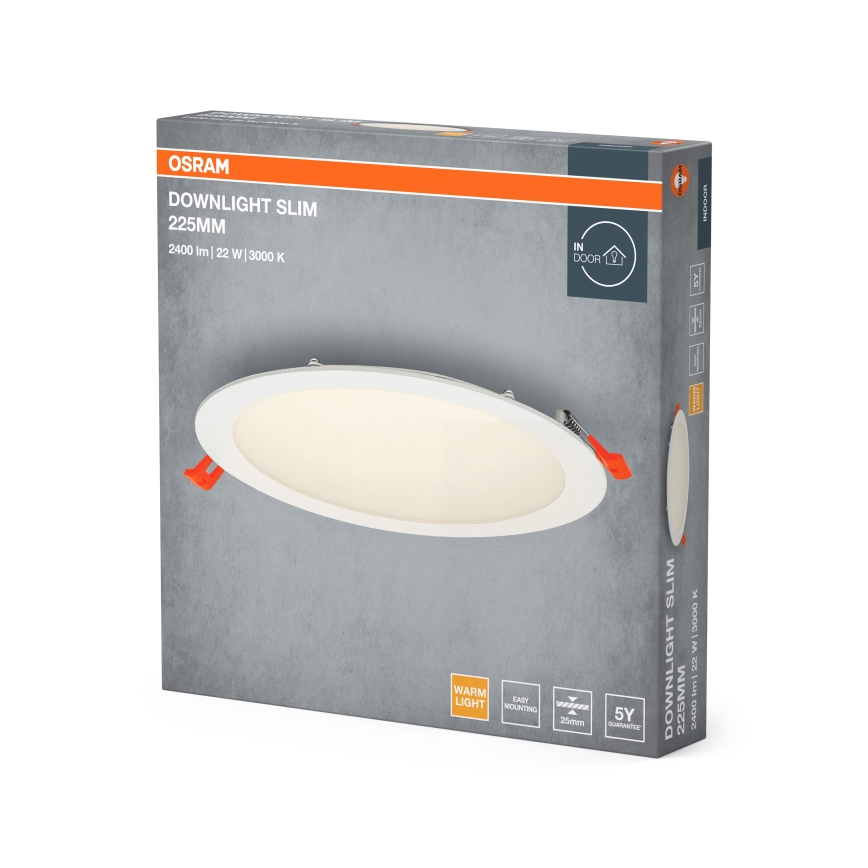 Osram - Светодиодный встроенный светильник SLIM LED/22W/230V 3000K