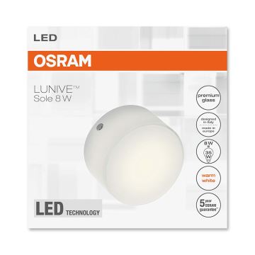 Osram - Светодиодный потолочный светильник LUNIVE LED/8W/230V диаметр 100