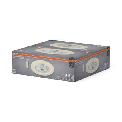 Osram - світлодіодний стельовий світильник із вентилятором SOLANO LED/26W/230V 3000/4000/6500K з можливістю регулювання яскравості + пульт дистанційного керування