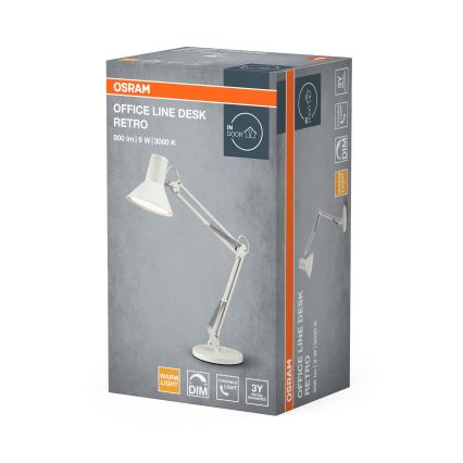 Osram - світлодіодна настільна лампа з регульованою яскравістю OFFICE LINE LED/9W/230V 3000K біла