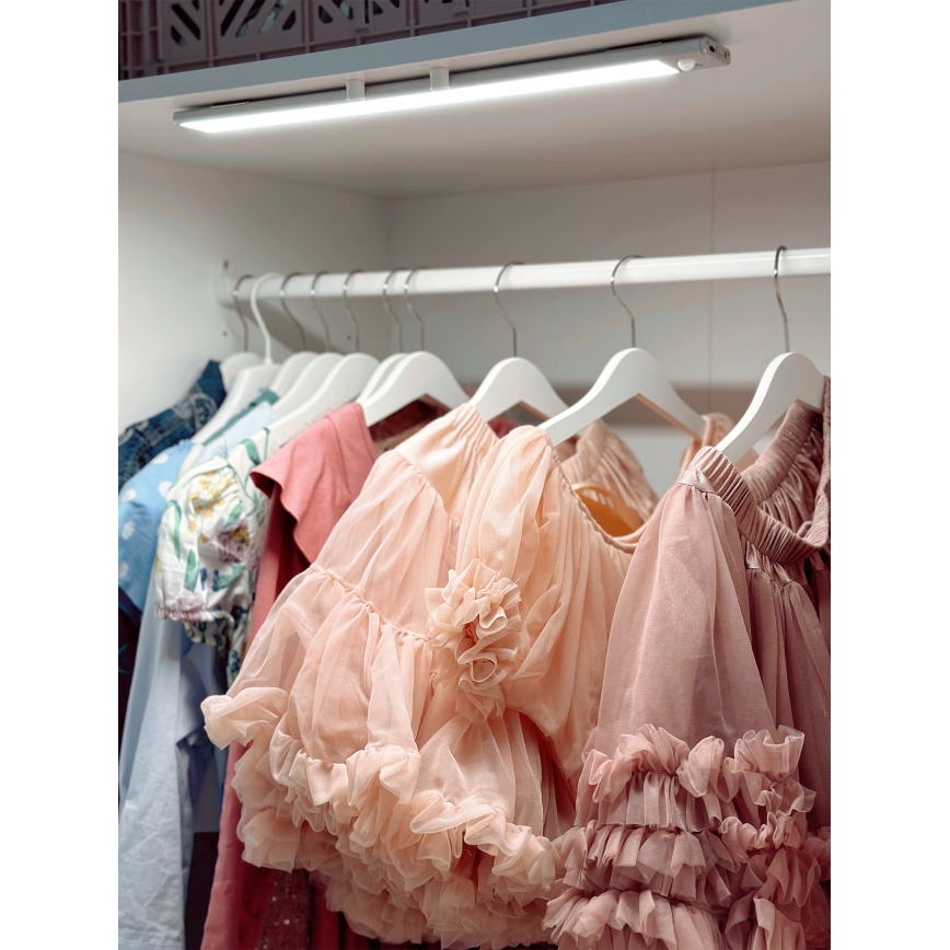 Осрам - LED світильник під шафу з датчиком руху та сутінків LINEAR LED/4W/3,7V 1500 mAh 3000/4000/6500K 60 cm сірий